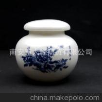 青花牡丹，密封典雅 南安市人峰商貿陶瓷茶葉罐批發(fā)詳解